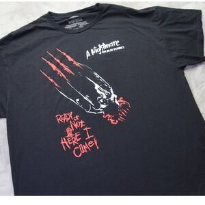 A Nightmare on Elm Street Freddy Krueger Graphic‎ T Shirt Black Mens 2XL